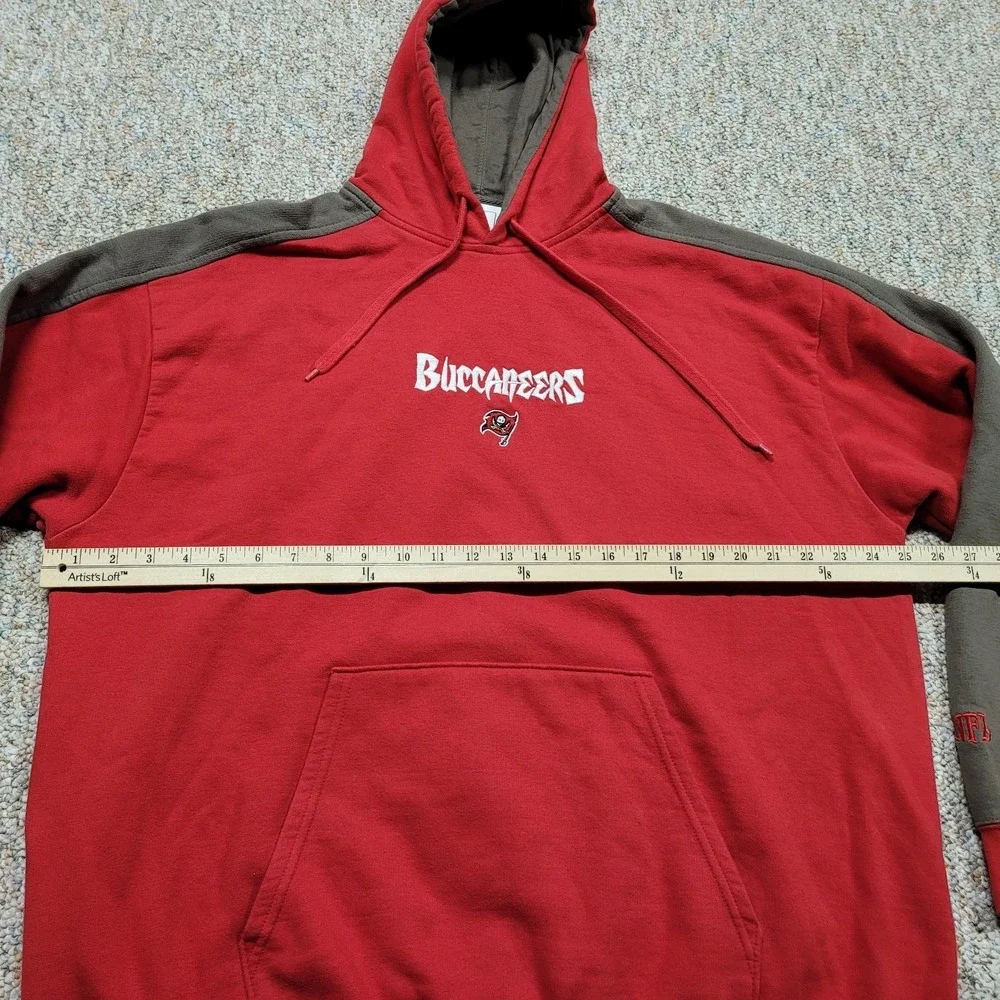 Tampa Bay Buccaneers Hoodie Mens XL Red Grey Pullover Sweatshirt‎ NFL Football